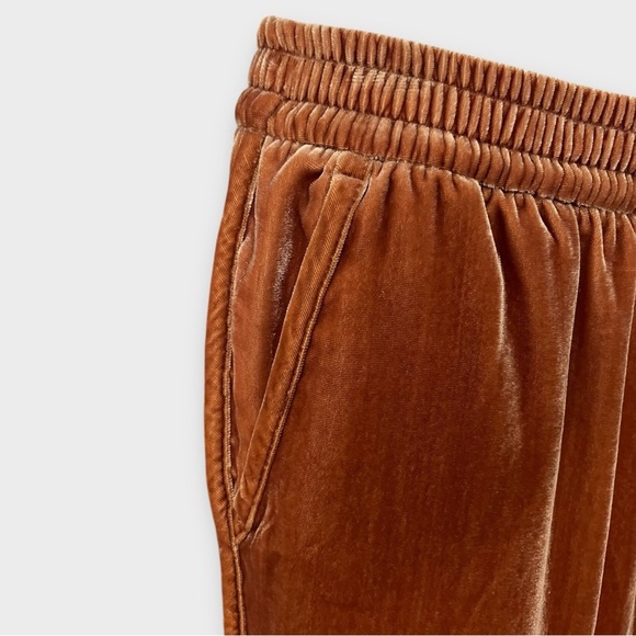 Madewell Copper Size XXS Velvet Lounge Pull On Track Trousers Ankle Pants - Picture 6 of 10